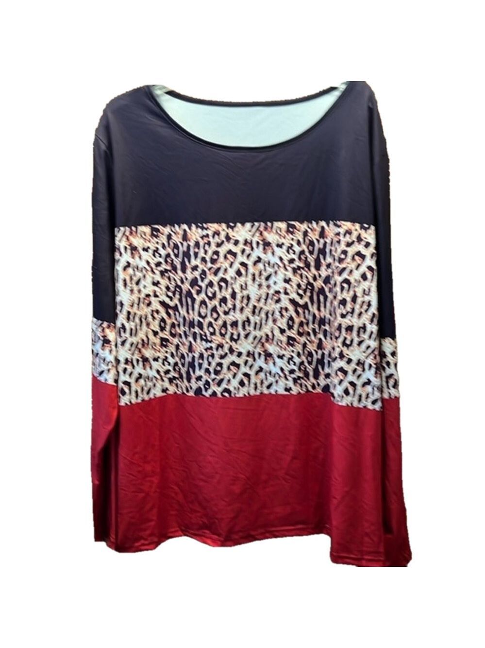 Multi Color Top, Size 3XL, NWOT, 95% Polyester, 5% Spandex, PTP 26”, L28”